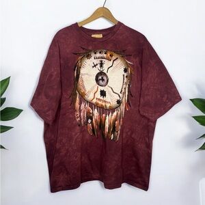 THE MOUNTAIN Vintage 90s Niagara Falls Canada Native American Tribal Graphic T